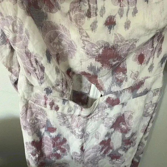 Honey Punch purple floral jumpsuit midi off shoulder size Large - Picture 4 of 5